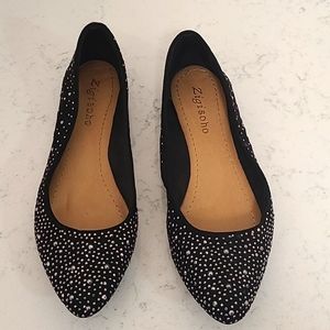 ZIGI Soho Black sparkle flats